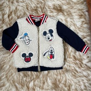 Disney toddler Sherpa baseball jacket